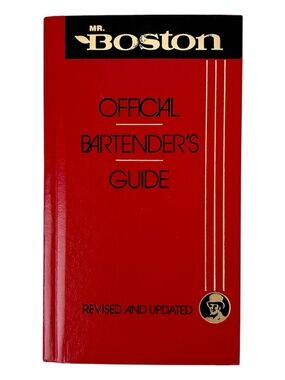 Mr Boston Official Bartender's Guide Hardback Red Gold Black Cocktail Recipes